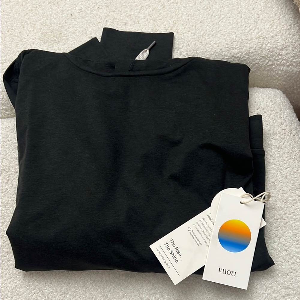 Vuori Black Heather Halo Essential Hoodie